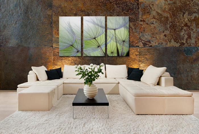 Leinwandbild Blumen 160cm XXL - 3er Set fertig gerahmt – Ansicht 2