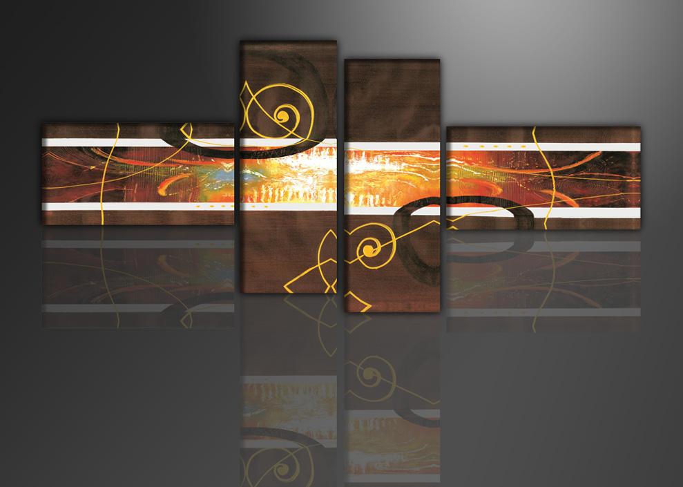 Abstraktes Leinwandbild fertig gerahmt 195x80cm – Ansicht 4