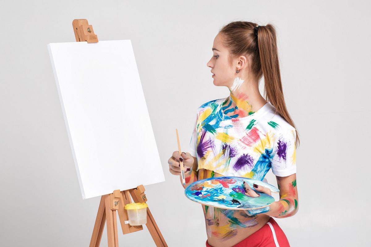 Weiße Leinwand 80x60 cm zum selbst Gestalten oder Bemalen  4005 – Leinwandbild 80x60 cm kaufen