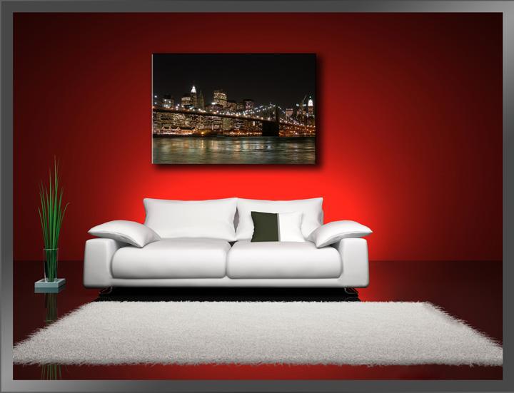 New York Leinwandbild - 80cm XXL fertig gerahmt – Ansicht 2