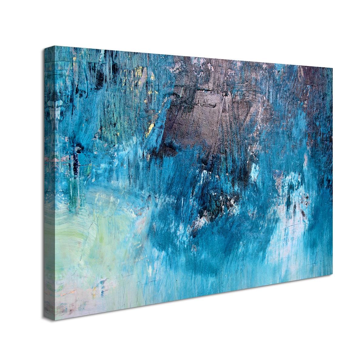 Leinwand Bild fert gerahmt abstrakt blau 80 x 60 cm Nr.4012