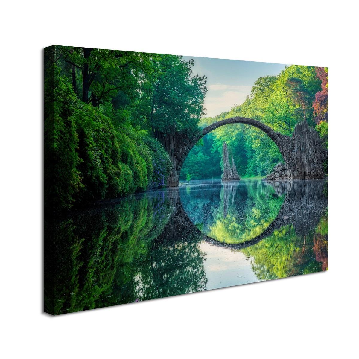 Leinwand Bild fert gerahmt Teufelsbrücke 80 x 60 cm Nr.4013