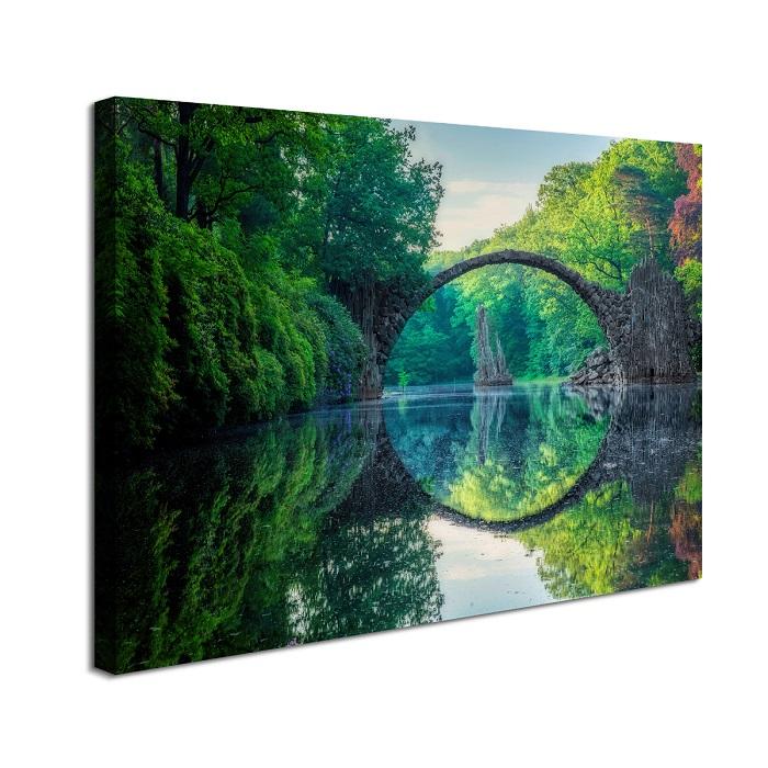 Leinwand Bild fert gerahmt Teufelsbrücke 80 x 60 cm Nr.4013 – Ansicht 4