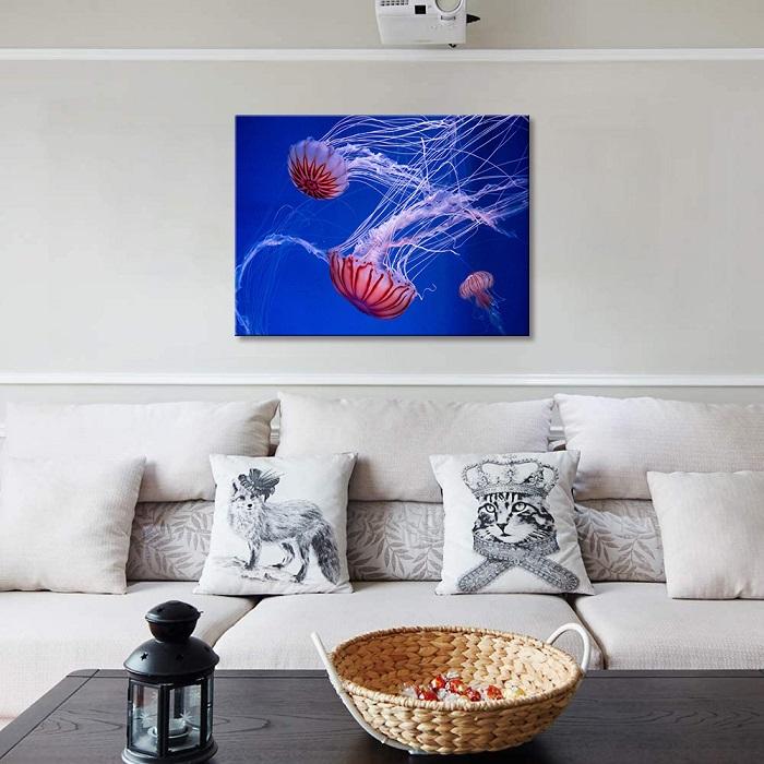 Leinwandbild Quallen – Faszinierende Unterwasserwelt für Ihr Zuhause – Ansicht 3