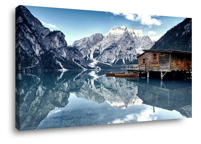 Leinwandbild Bergsee – Naturmotiv für Wohnzimmer und Schlafzimmer – Ansicht 21