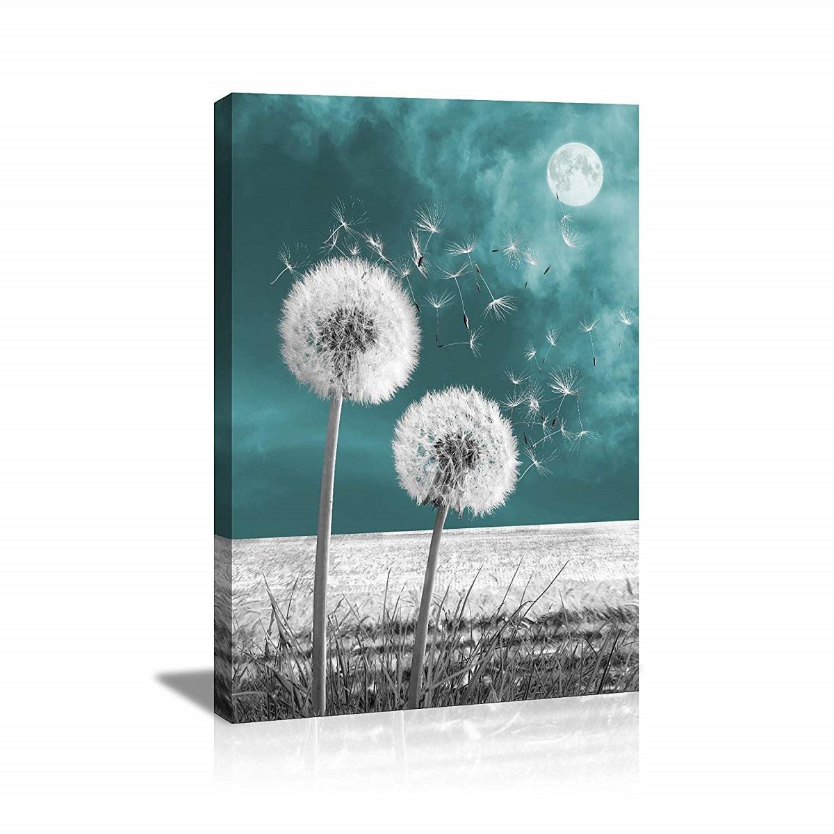 Leinwandbild Pusteblume - Moderne Wanddekoration 80x60 cm