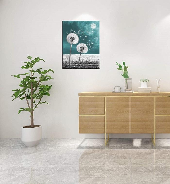 Leinwandbild Pusteblume - Moderne Wanddekoration 80x60 cm – Ansicht 3