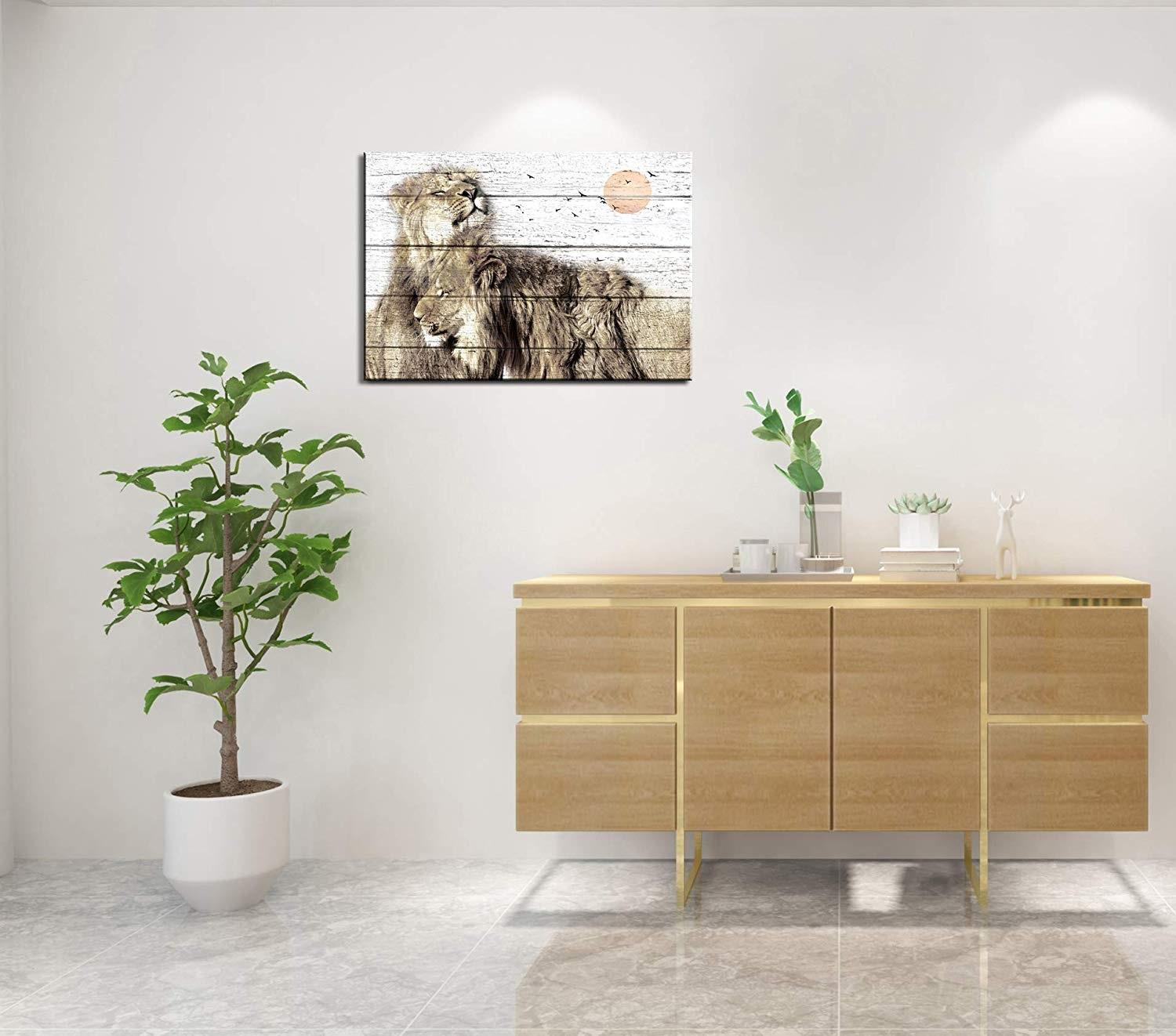 Leinwand Bild Löwenpaar  80 x 60 cm Nr.4027  !!!Auslaufmodell!! – Ansicht 3