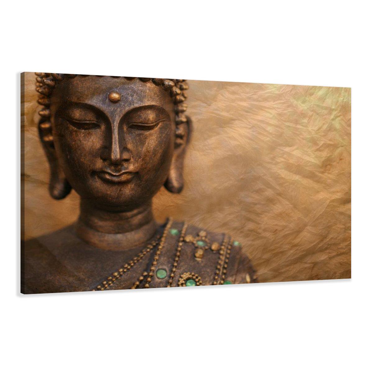 Leinwand Bilder fert gerahmt Buddha 80cm XXL 3 4041 !!!AUSLAUFMODELL!!! – Leinwandbild 80x60 cm kaufen