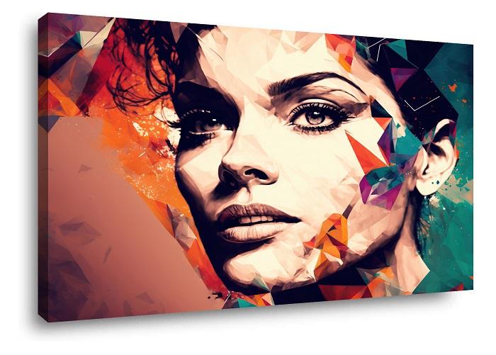 Leinwandbild Frau mit buntem Gesicht – modernes Wandbild 80x60 cm – Ansicht 4