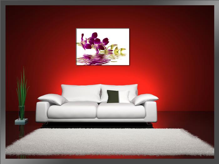 Leinwandbild Orchidee 80cm XXL - fertig gerahmt – Ansicht 2