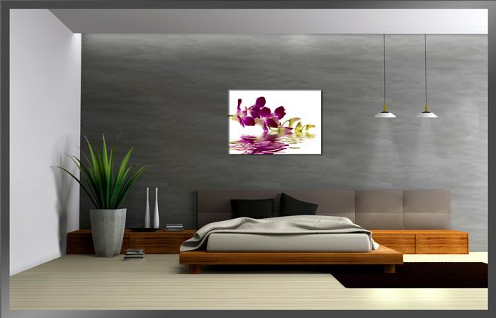 Leinwandbild Orchidee 80cm XXL - fertig gerahmt – Ansicht 3