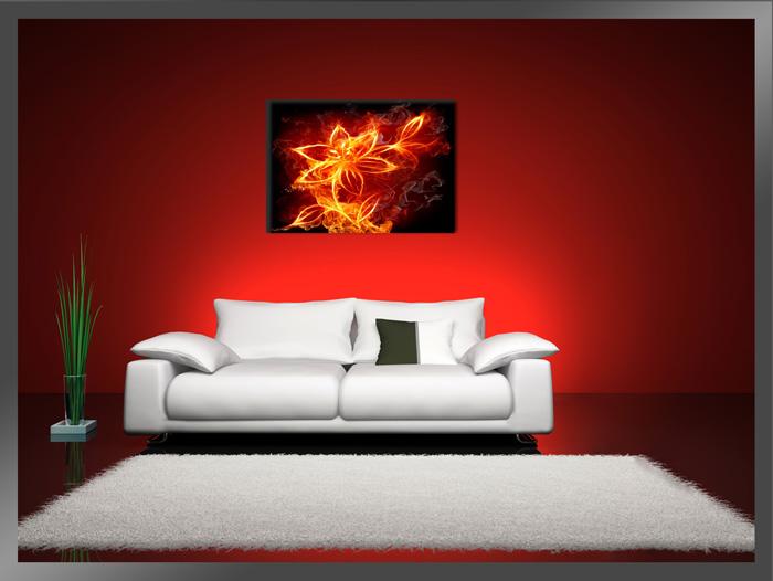 Fire Fly Leinwandbild 80cm XXL - Fertig gerahmt – Ansicht 2