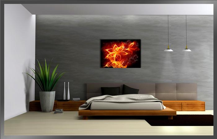 Fire Fly Leinwandbild 80cm XXL - Fertig gerahmt – Ansicht 3