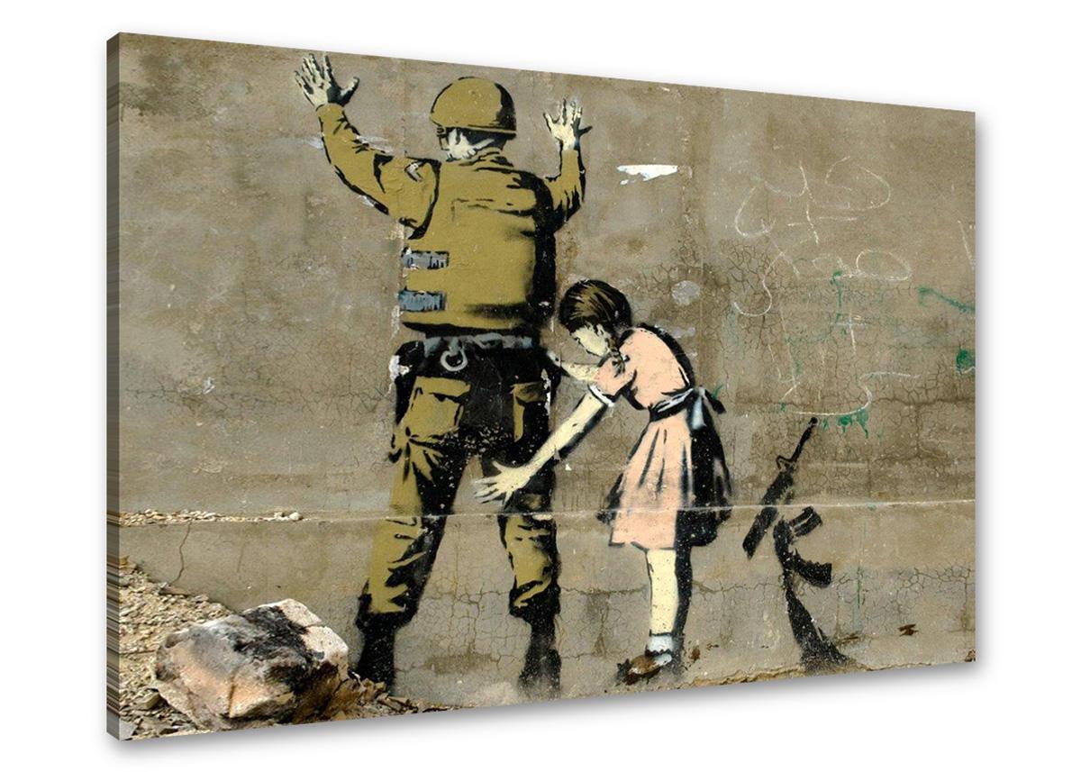 Leinwand Bild Banksy fert. gerahmt 80x60 cm  4169 – Leinwandbild 80x60 cm kaufen