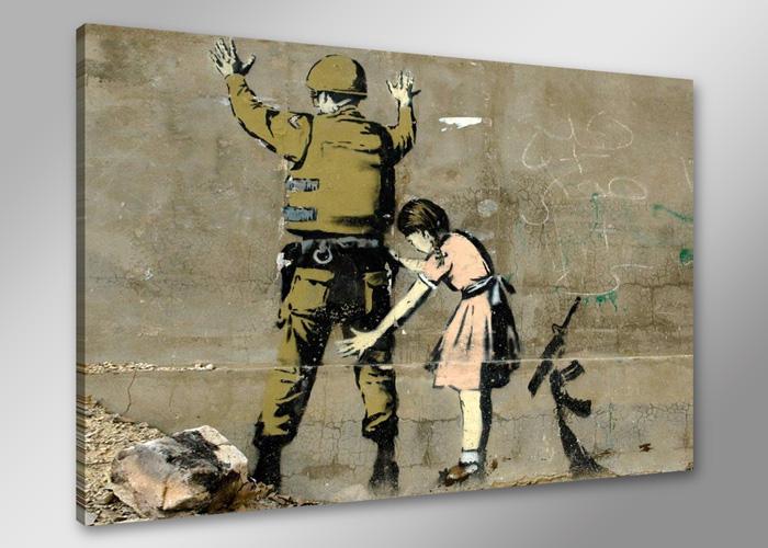 Banksy Leinwandbild Soldat und Mädchen - 80x60 cm – Ansicht 4