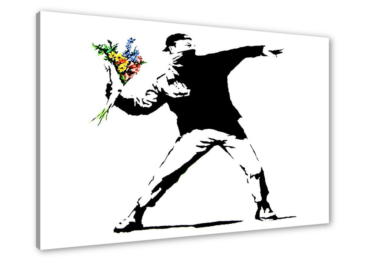 Leinwand Bild Banksy fert. gerahmt 80x60 cm  4170 – Leinwandbild 80x60 cm kaufen