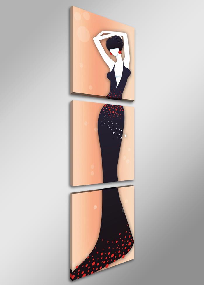 Leinwandbild Frau Modern - 150x50cm Fertig gerahmt – Ansicht 4