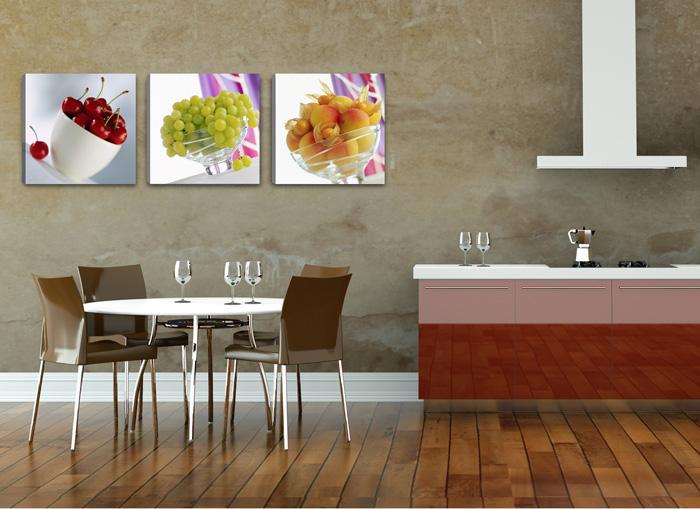 Leinwandbild Früchte - 3teiliges Wandbild 150x50cm – Ansicht 2