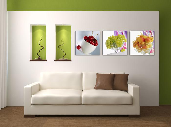 Leinwandbild Früchte - 3teiliges Wandbild 150x50cm – Ansicht 3