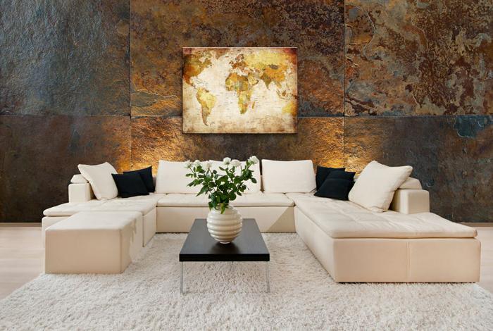 Leinwandbild Weltkarte 40cm - fertig gerahmt und günstig – Ansicht 3