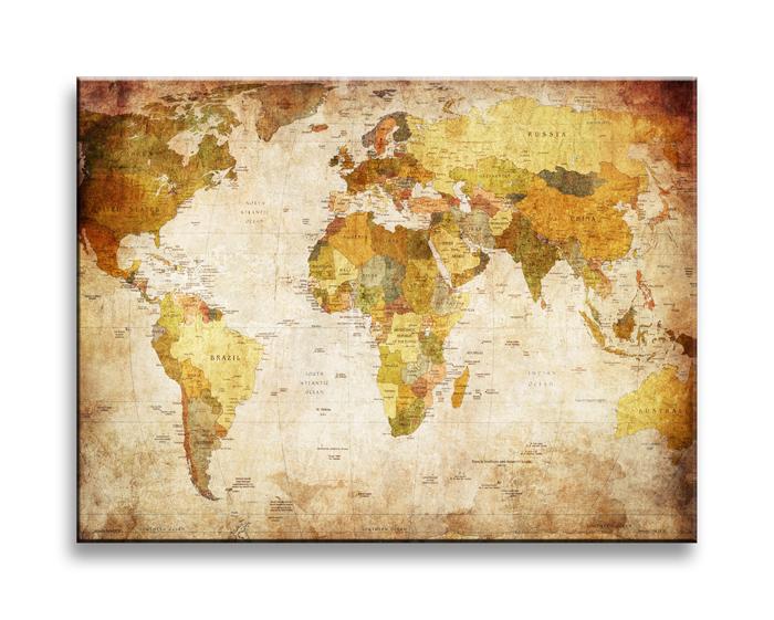 Leinwandbild Weltkarte 40cm - fertig gerahmt und günstig – Ansicht 4