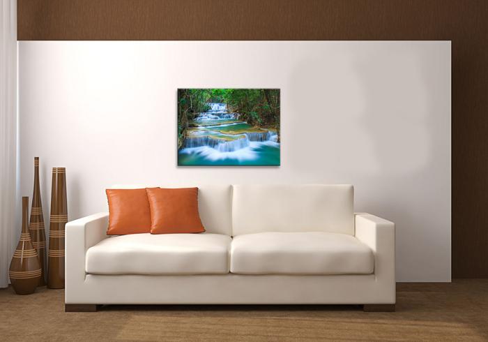 Leinwandbild Wasserfall - fertig gerahmt 40cm XXL – Ansicht 2