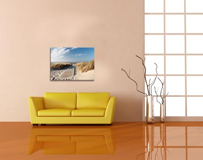 Leinwandbild Strand - 40cm gerahmtes Wandbild – Ansicht 2