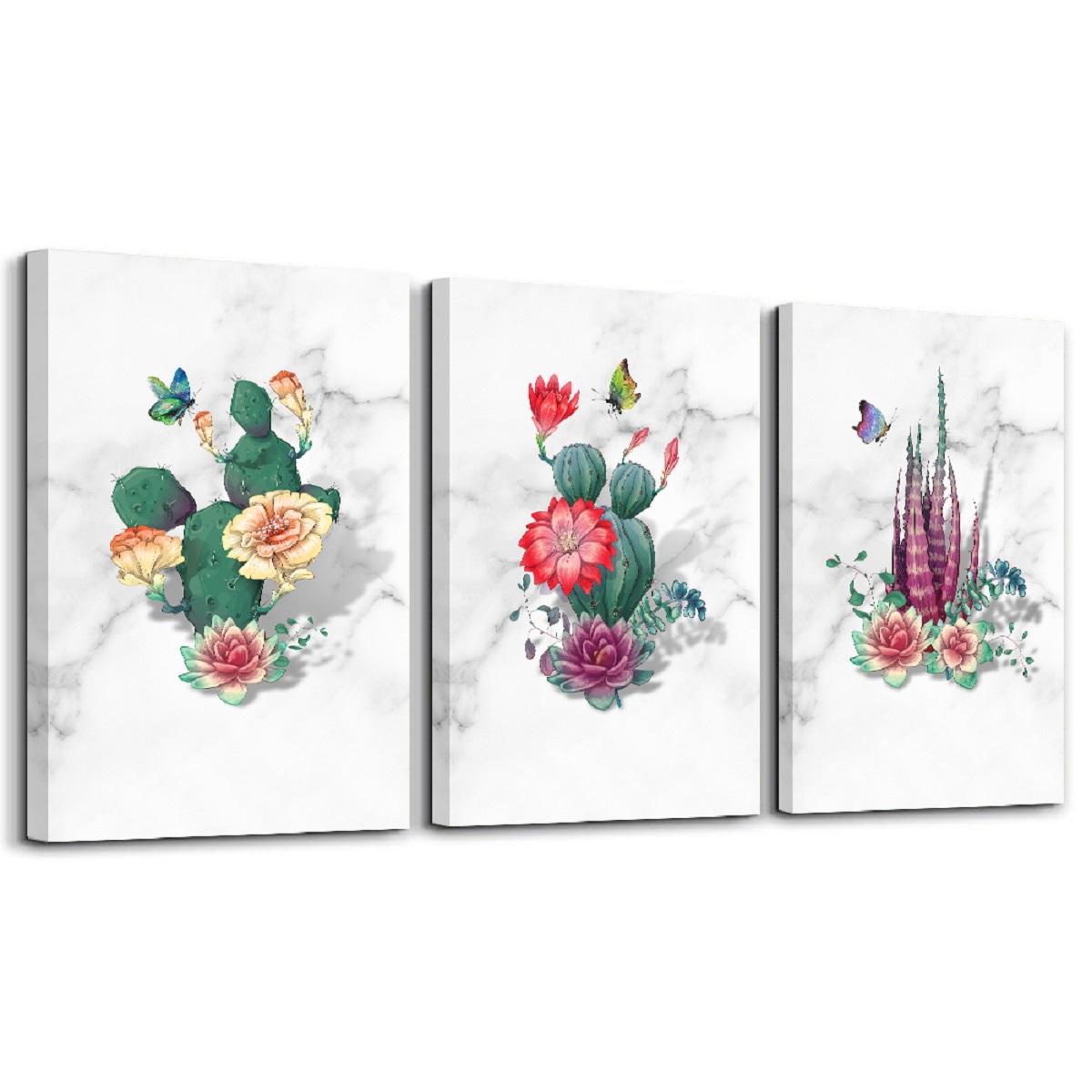 Leinwand Bild fert gerahmt Kakteen 120 x 80 cm 4407 – Leinwandbild 120x80 cm 3-teilig kaufen