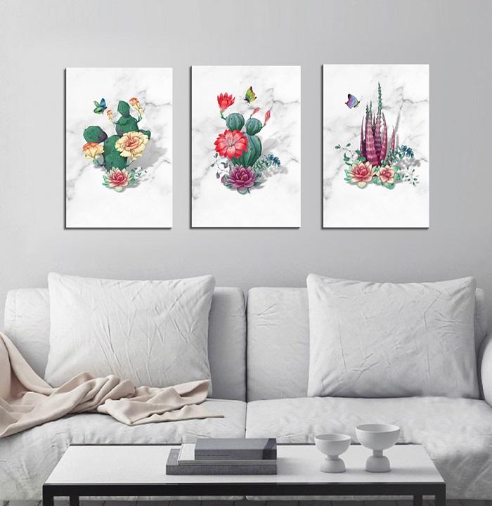 Kakteen Leinwandbild fertig gerahmt - 120 x 80 cm – Ansicht 3