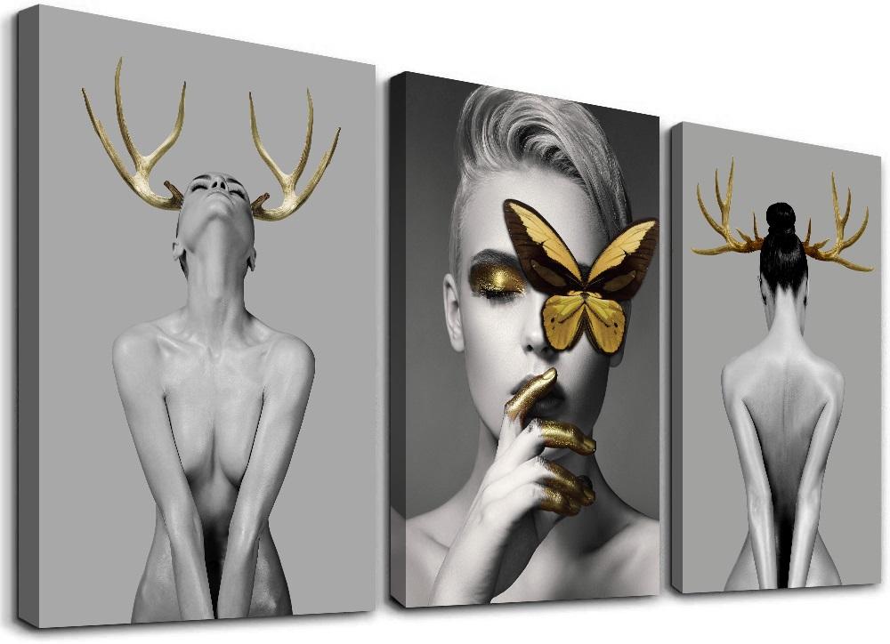 Leinwand Bild fert gerahmt Frau 120 x 80 cm 4411 – Leinwandbild 120x80 cm 3-teilig kaufen