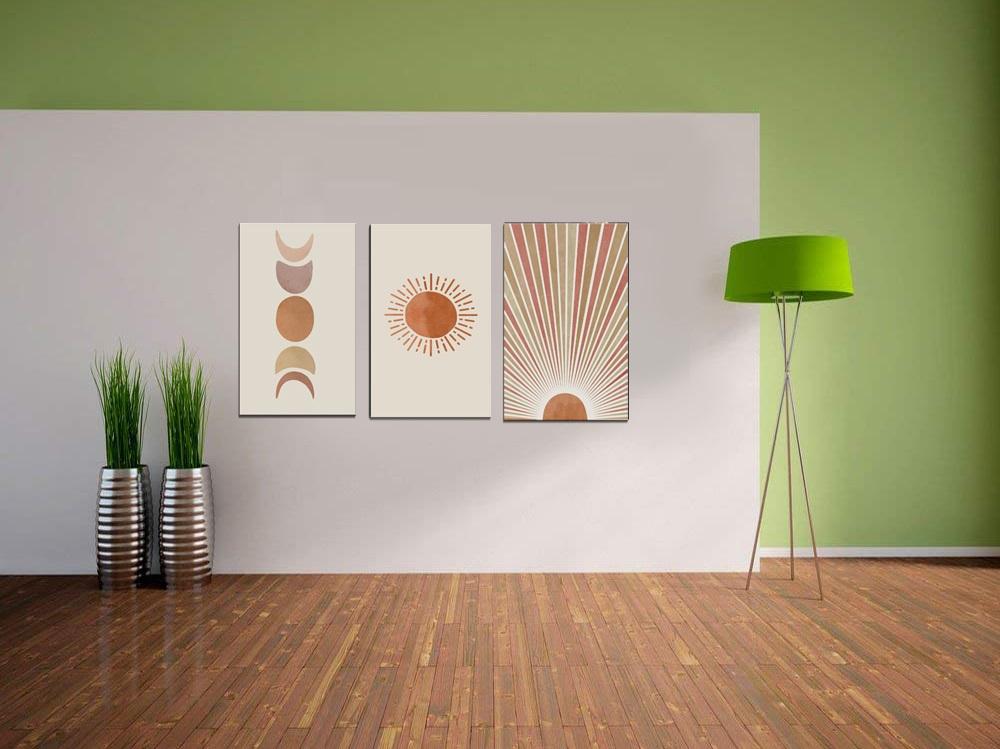 Modernes Leinwandbild Sonne – fertig gerahmt 120x80 cm – Ansicht 2