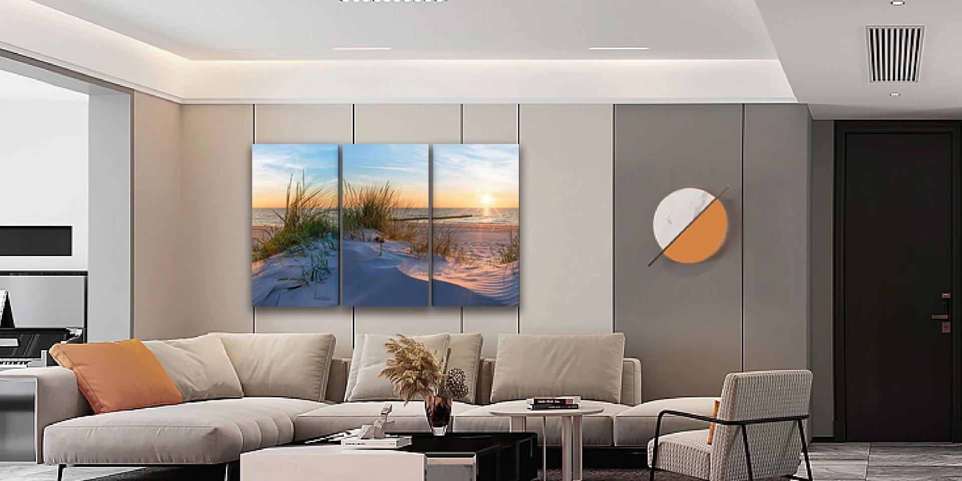 Leinwand Bild fert gerahmt Dünen Weg 120 x 80 cm 4422 – Ansicht 2