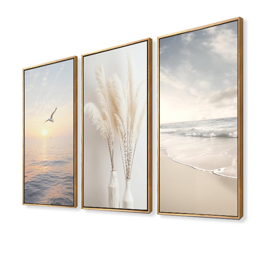 Leinwand Bild fert gerahmt Möwe 120 x 80 cm 4423 – Leinwandbild 120x80 cm 3-teilig kaufen