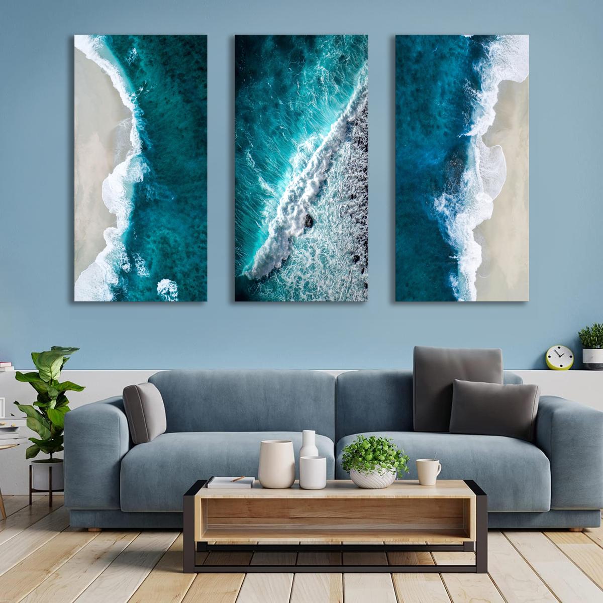 Ocean View Leinwandbild – 120 x 80 cm mit Rahmen – Ansicht 4