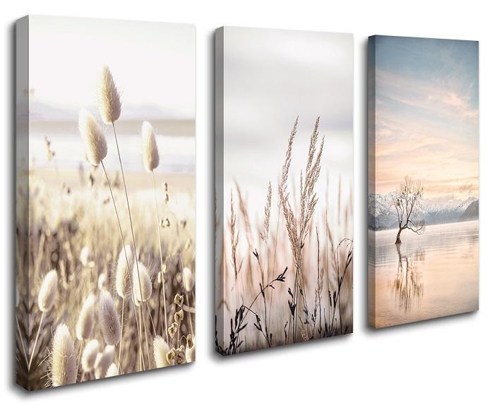 Boho Leinwandbild Pampasgras – 120x80 cm fertig gerahmt – Ansicht 4