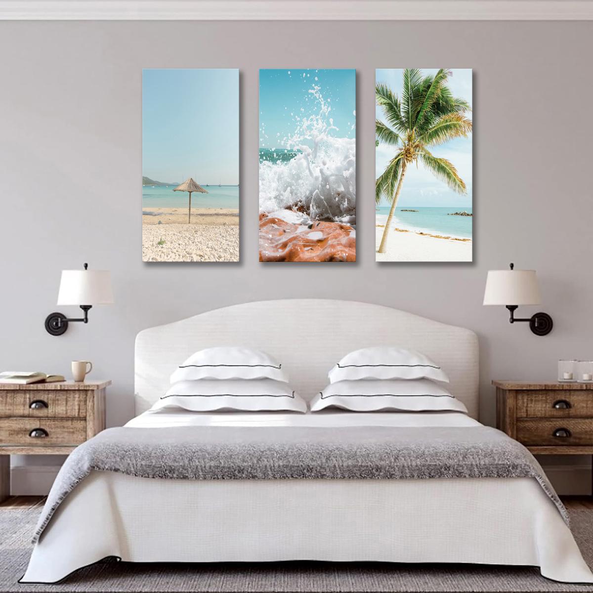 Leinwand Bild fert gerahmt Palme Wasser Beach 120 x 80 cm 4436 – Ansicht 2