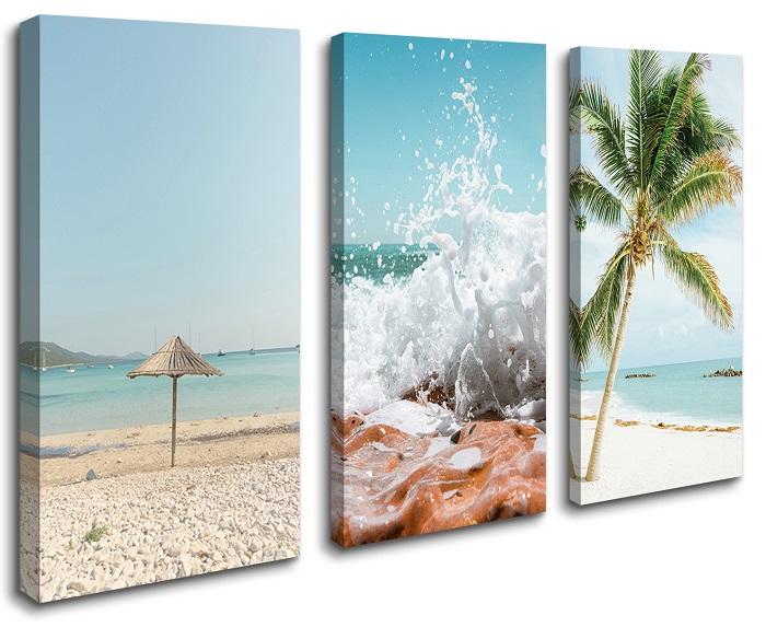 Leinwand Bild fert gerahmt Palme Wasser Beach 120 x 80 cm 4436 – Ansicht 5