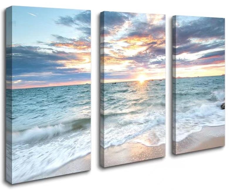 Leinwandbild Wellen - 120x80cm fertig gerahmt