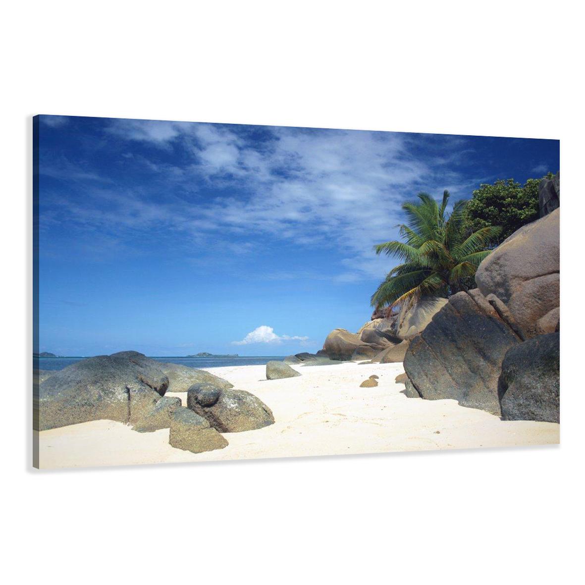 Strand Bilder fertig gerahmt Bild 120x80cm XXL 5005 – Leinwandbild 120×80 cm