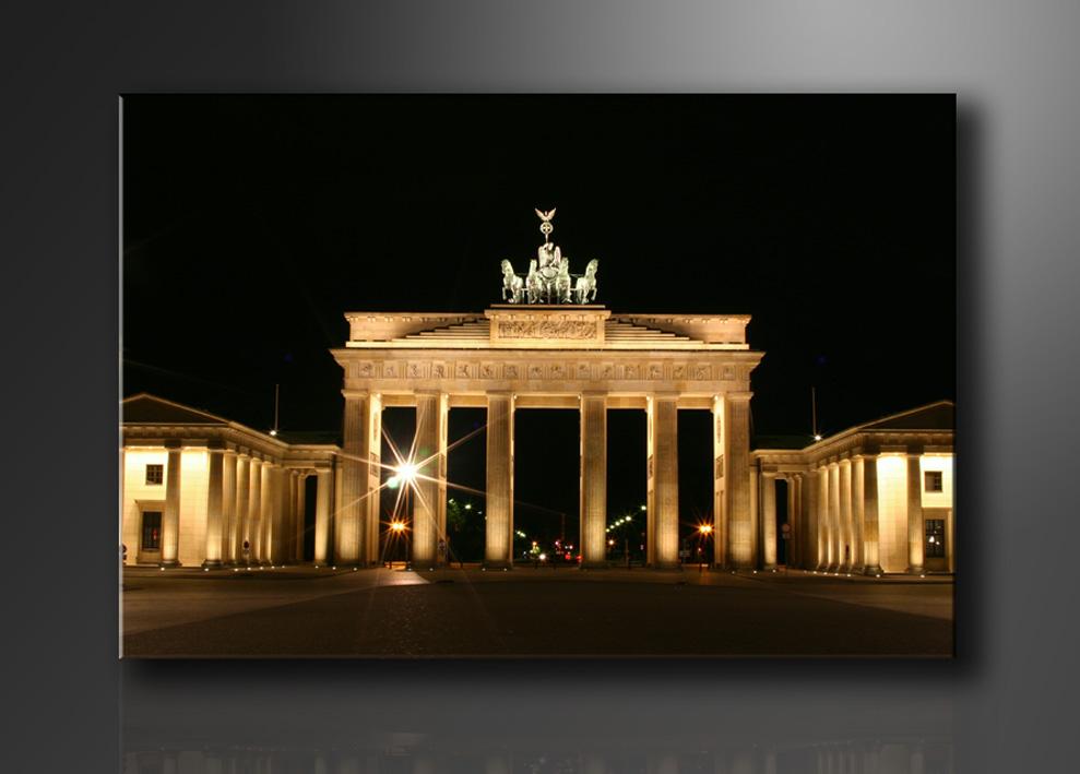 Brandenburg Gate Leinwandbild 120x80cm fertig gerahmt – Ansicht 4