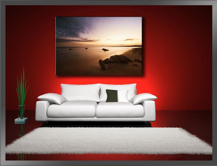 Strand Leinwandbild 120x80cm - Fertig gerahmt & sofort einsatzbereit – Ansicht 2