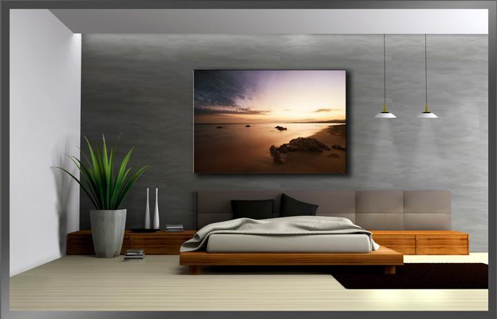 Strand Leinwandbild 120x80cm - Fertig gerahmt & sofort einsatzbereit – Ansicht 3