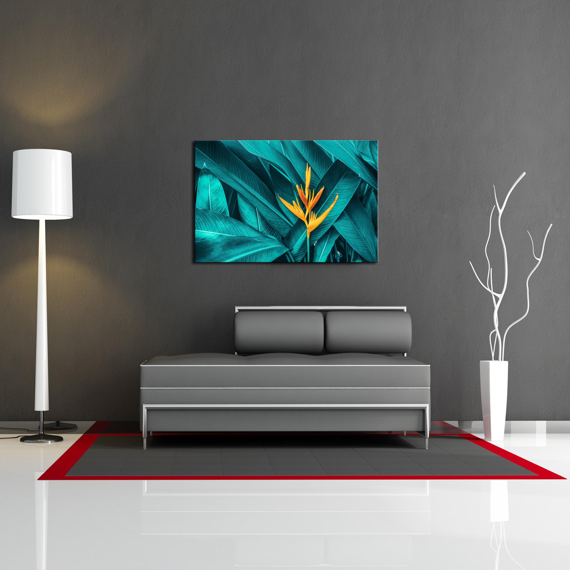 Leinwandbild Blume 120x80cm - fertig gerahmt für Ihr Wohnzimmer – Ansicht 3