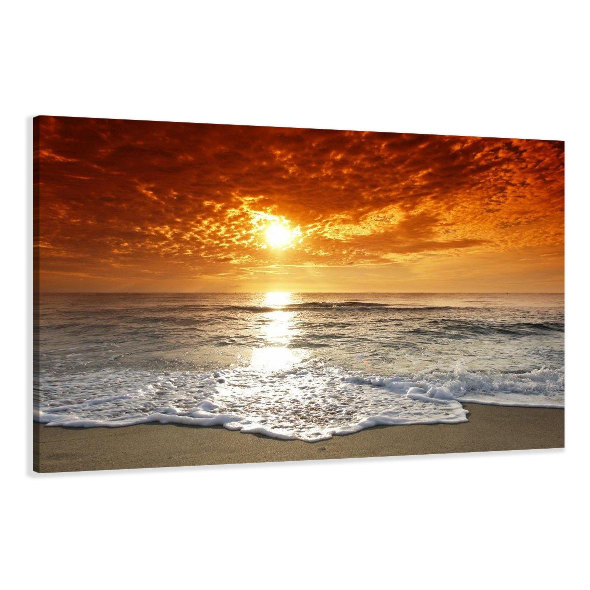 Strand Bilder fertig gerahmt Bild 120x80cm XXL 5038 – Leinwandbild 120x80 cm kaufen