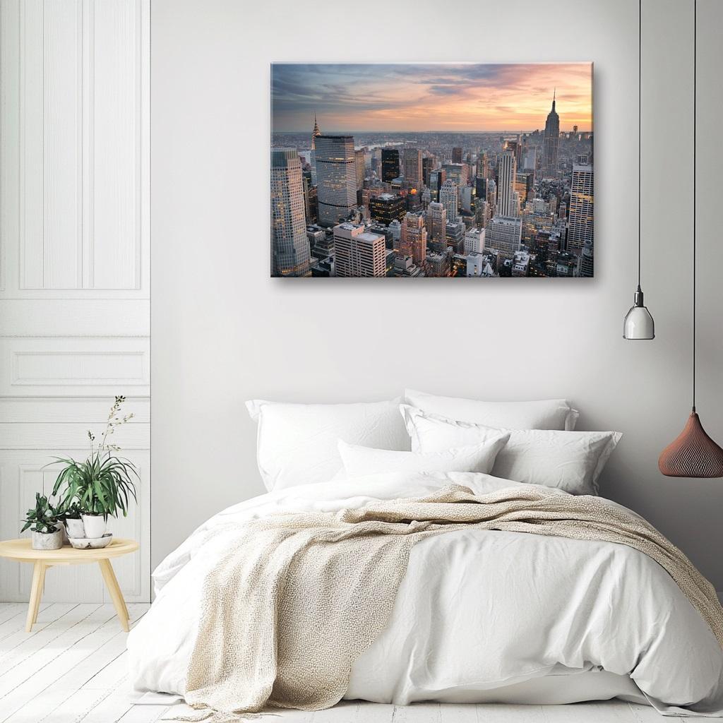 New York Skyline Leinwandbild 120x80cm mit Rahmen – Ansicht 2