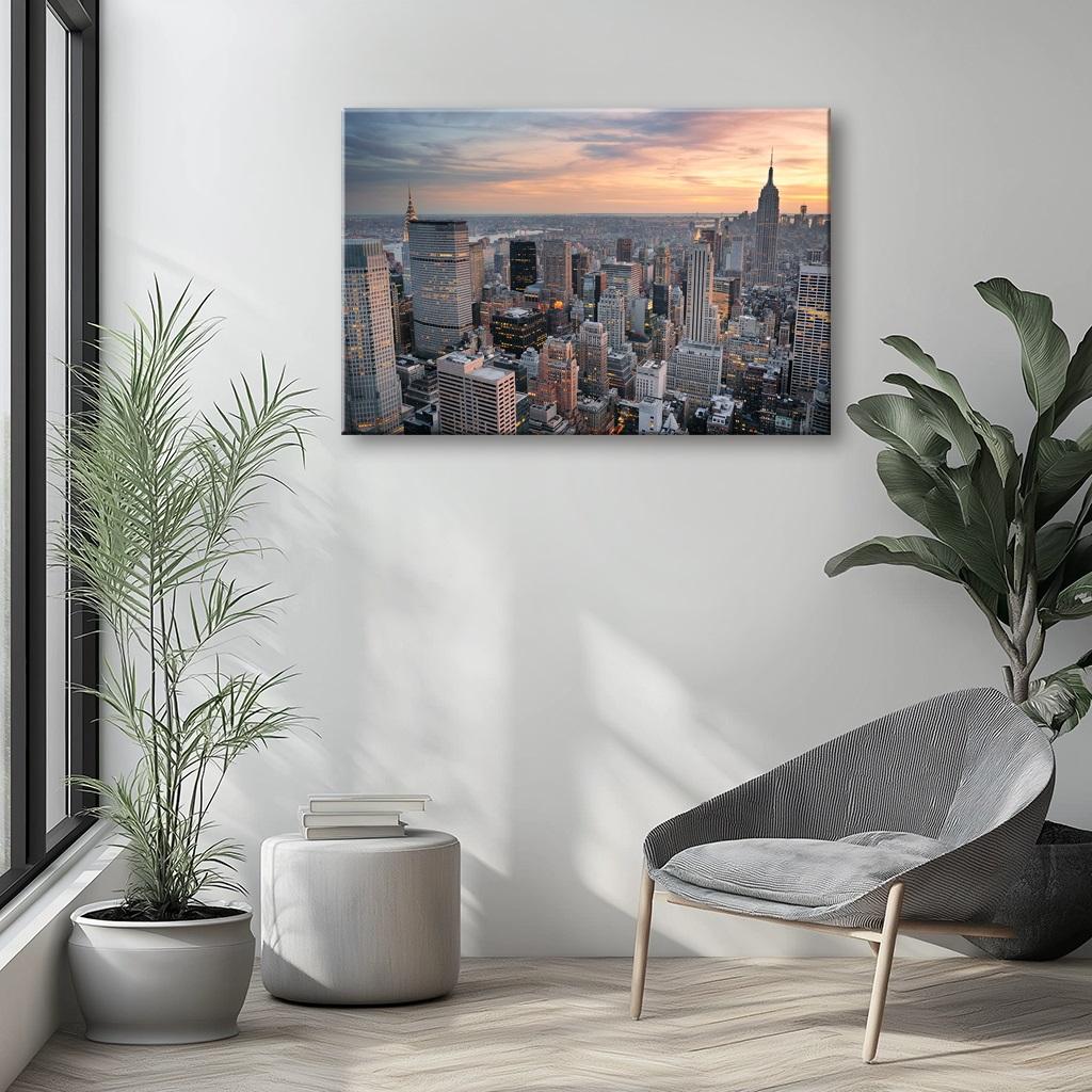 New York Skyline Leinwandbild 120x80cm mit Rahmen – Ansicht 3