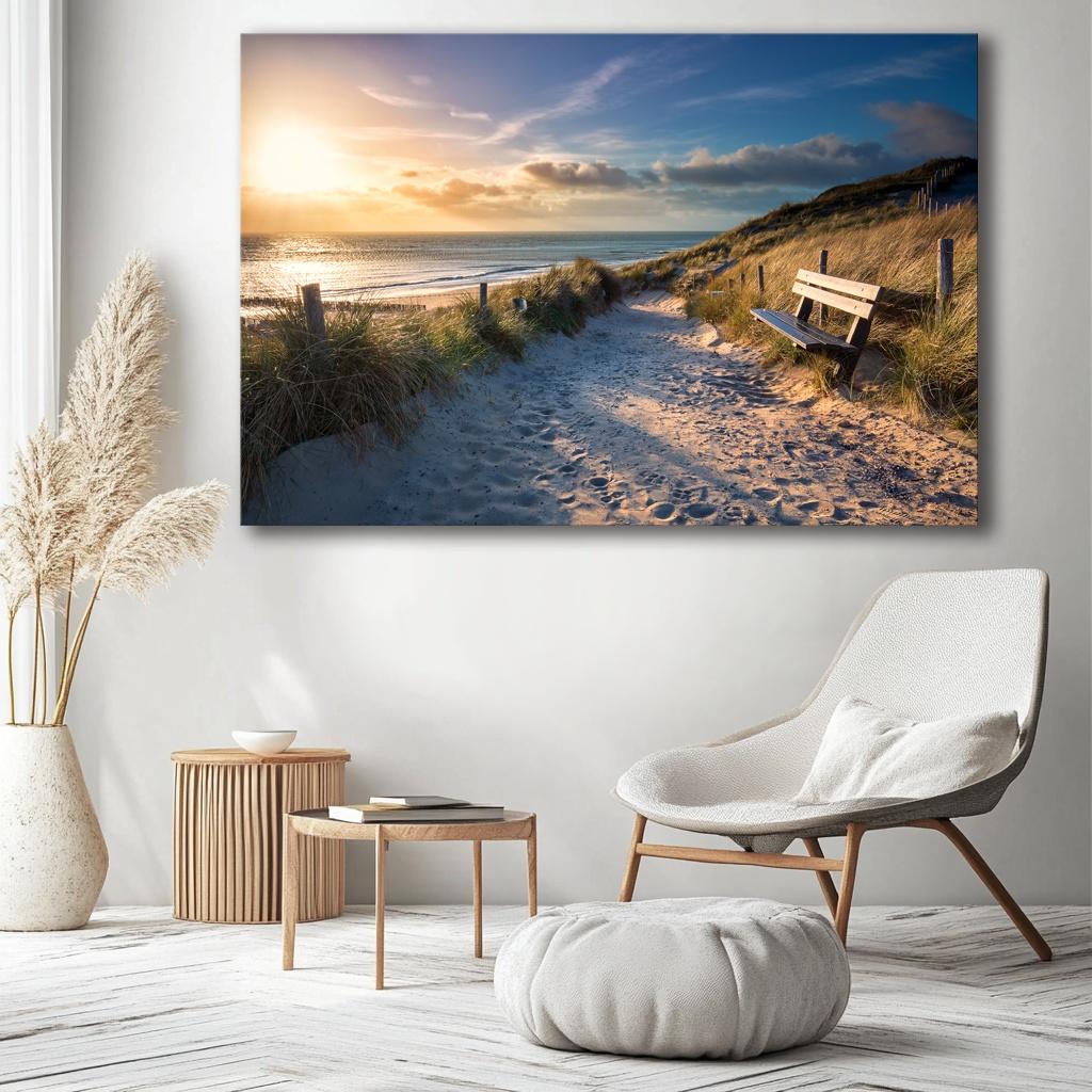 Leinwandbild Nordsee Dünen – 120x80cm fertig gerahmt kaufen – Ansicht 2