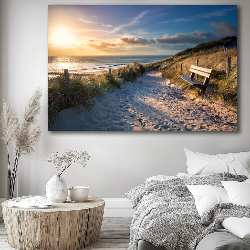 Leinwandbild Nordsee Dünen – 120x80cm fertig gerahmt kaufen – Ansicht 8