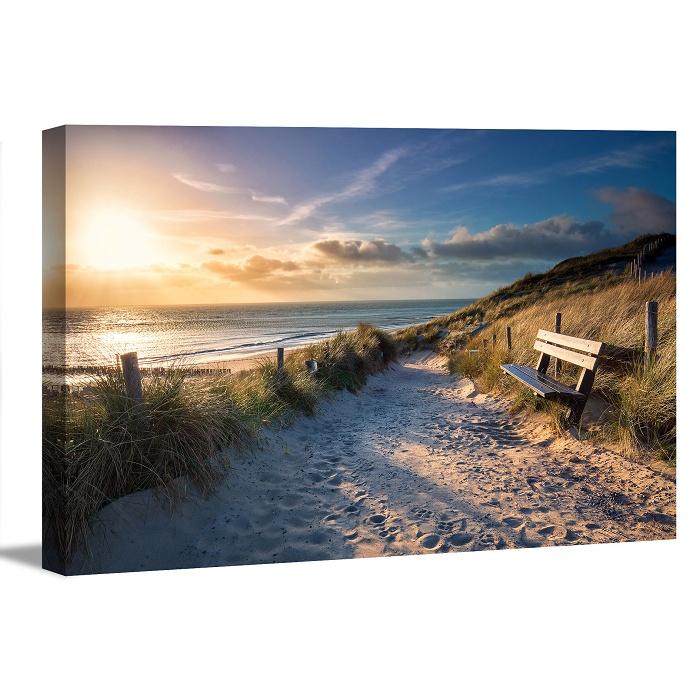Leinwandbild Nordsee Dünen – 120x80cm fertig gerahmt kaufen – Ansicht 9
